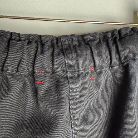 Xirena SIde Striped Track Pants Tapered Cropped Cotton Twill Black Red Size XS - Picture 6 of 6